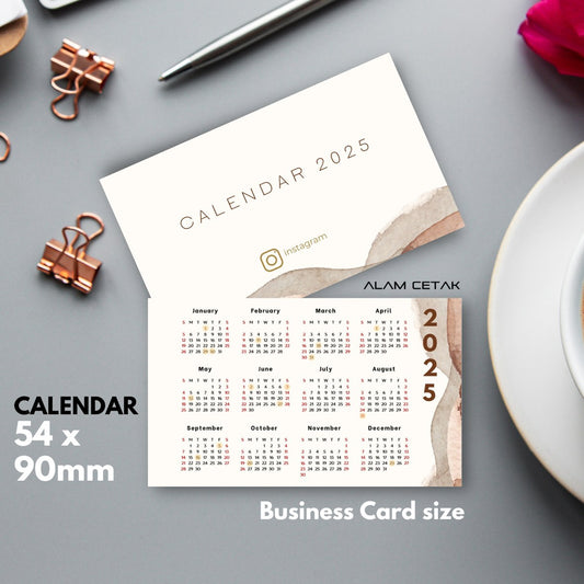 Pocket Size 2025 Calendar 100-100pcs sc12