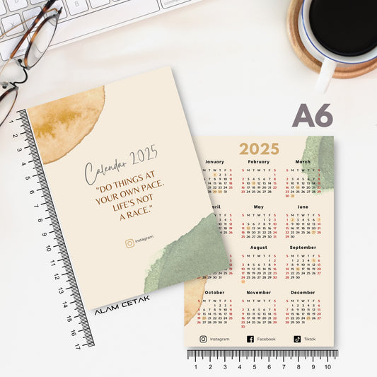 A6 / A7 2025 Calendar 100-500pcs C5