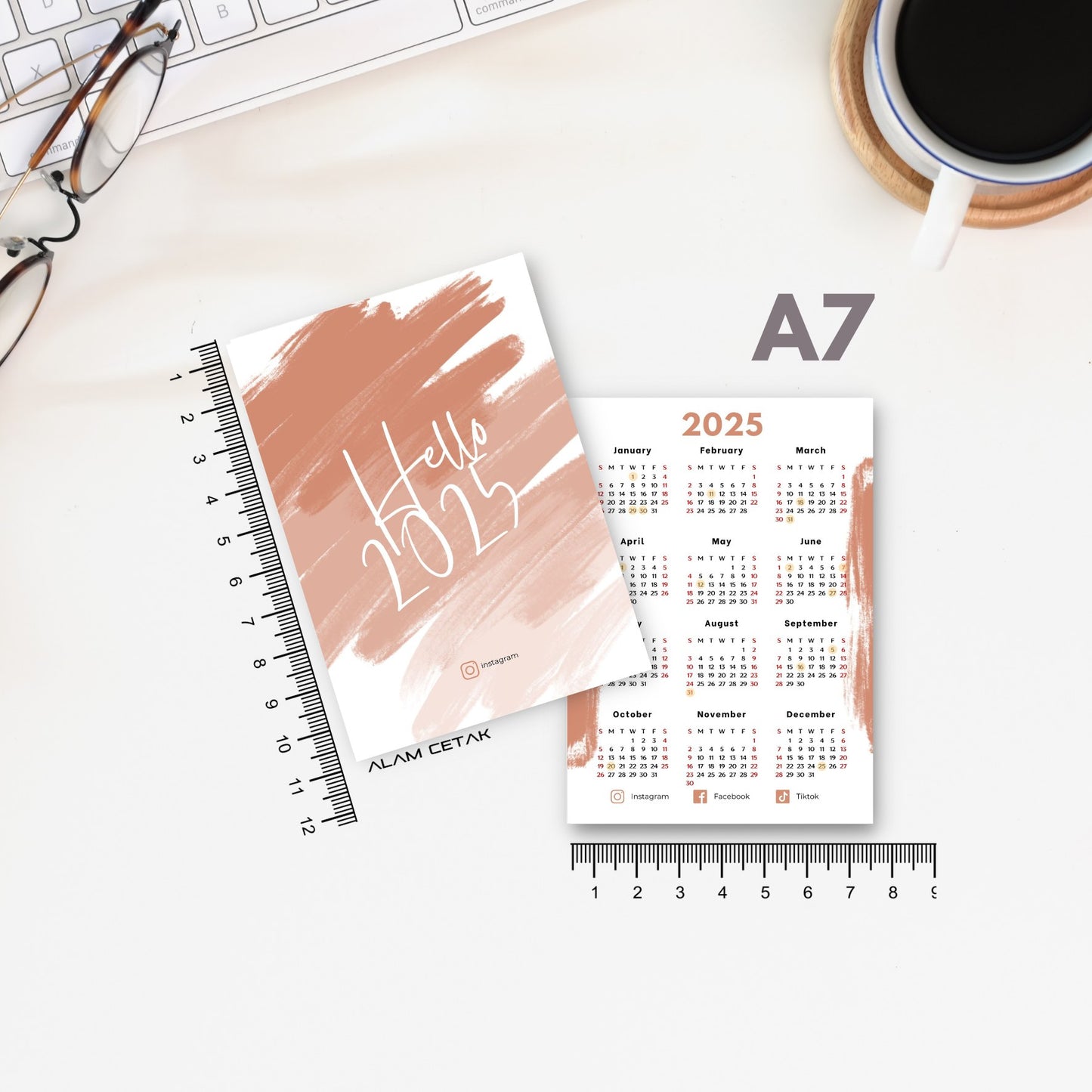 A6 / A7 2025 Calendar 100-500pcs C6