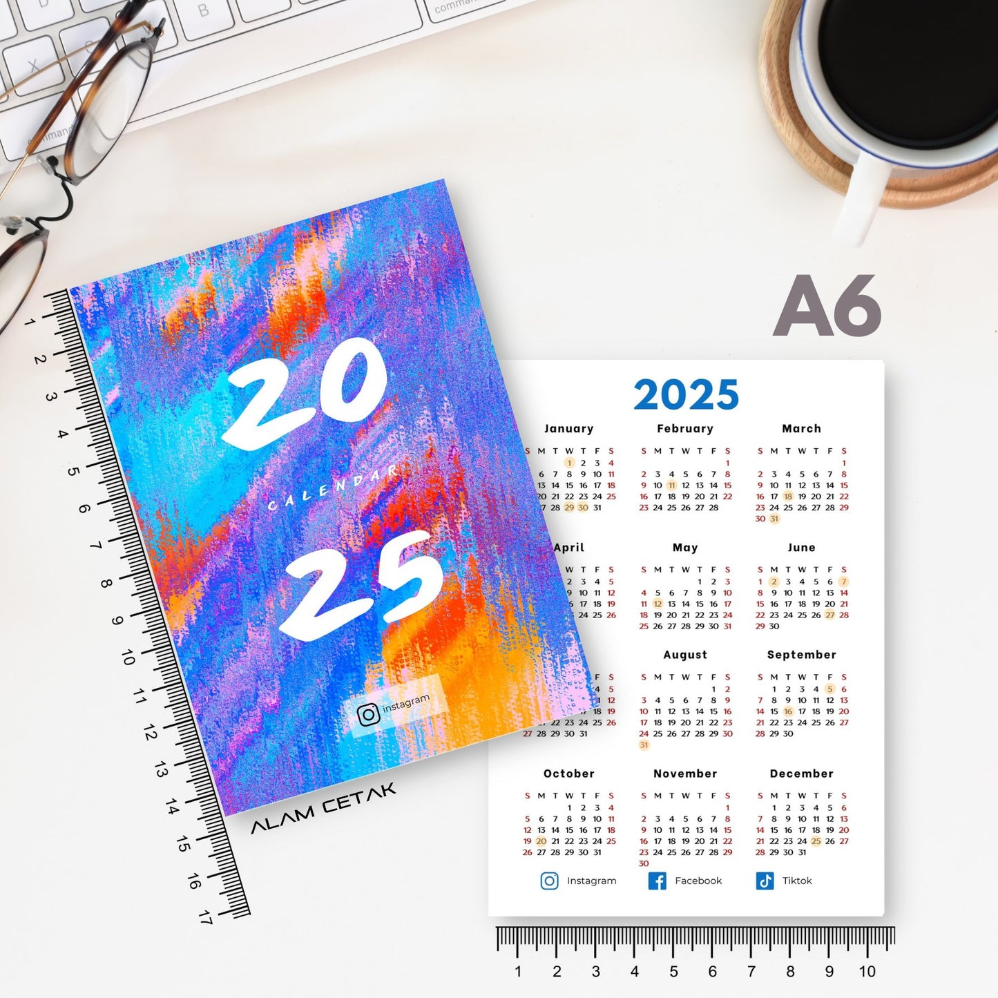 A6 / A7 2025 Calendar 100-500pcs C7