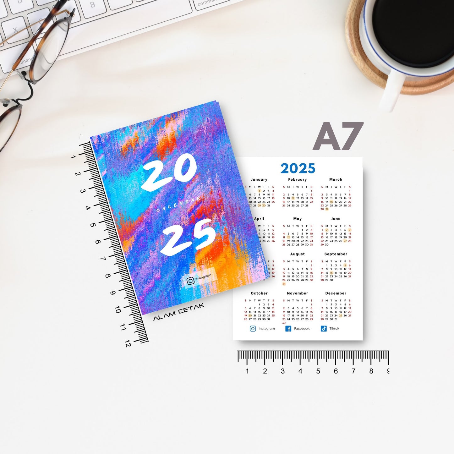 A6 / A7 2025 Calendar 100-500pcs C7