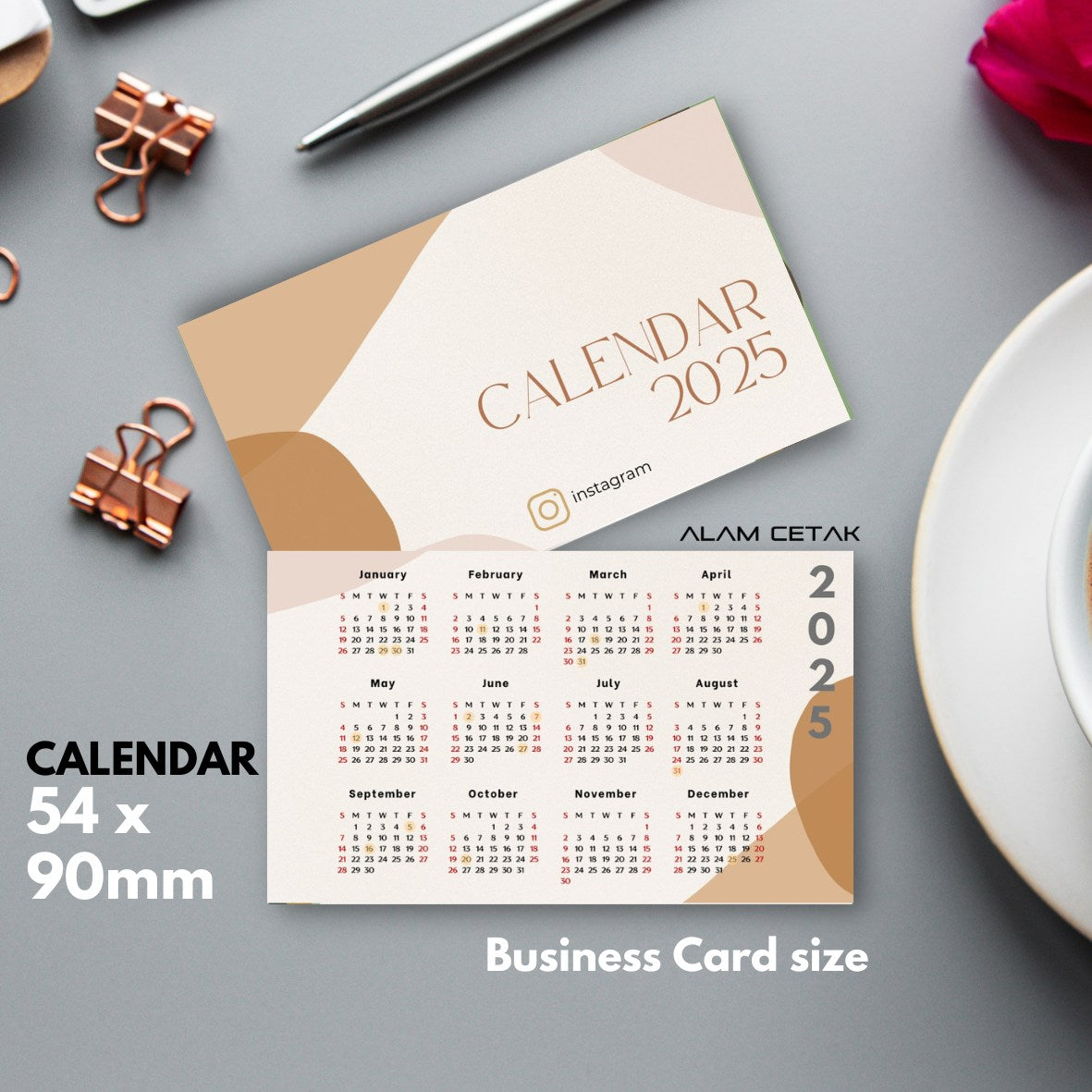 Pocket Size 2025 Calendar 100-1000pcs sc2