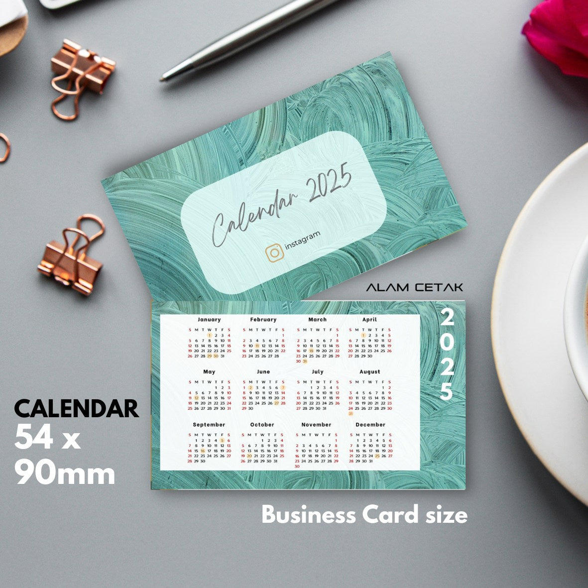 Pocket Size 2025 Calendar 100-1000pcs sc4