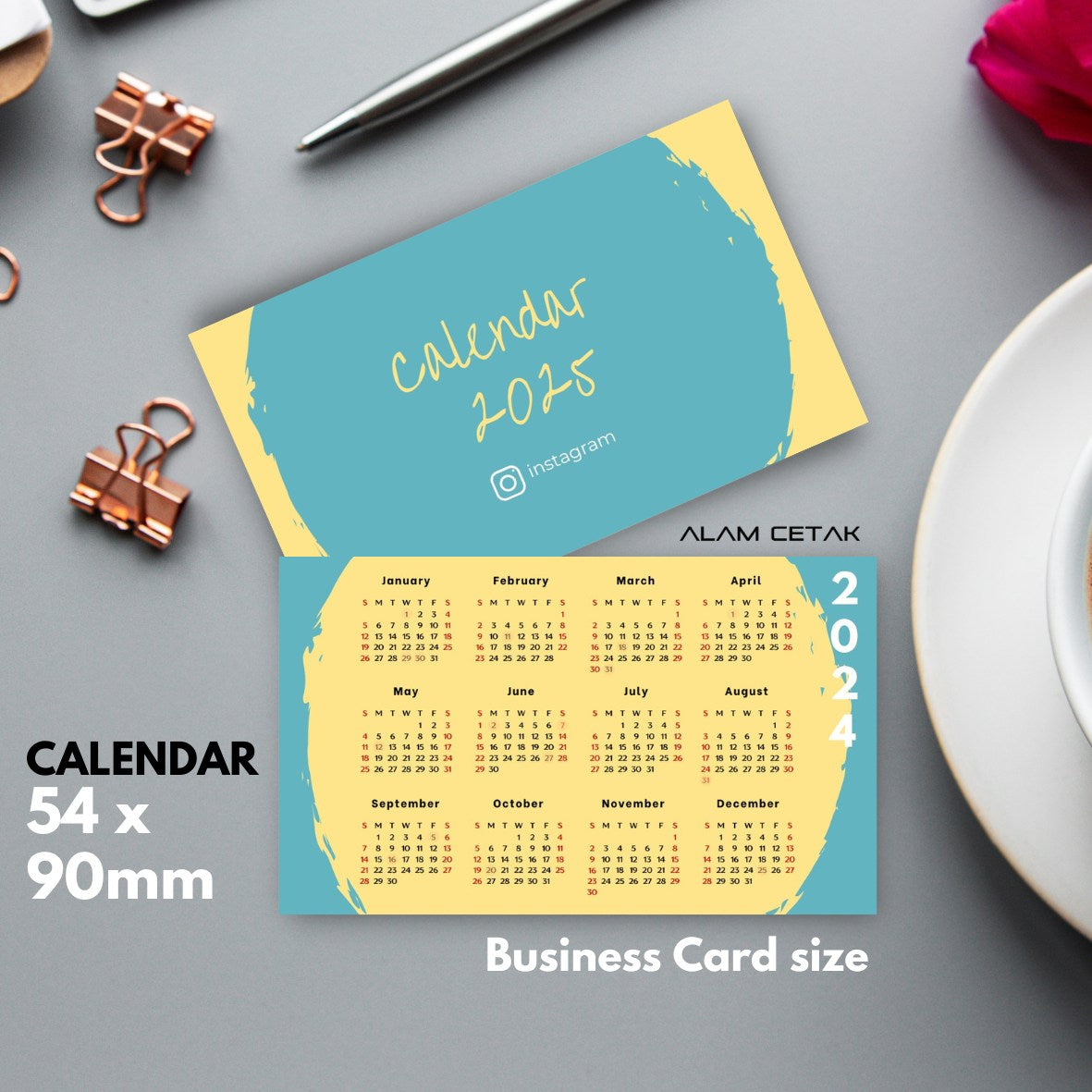 Pocket Size 2025 Calendar 100-1000pcs sc6