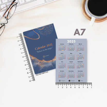 A6 / A7 2025 Calendar 100-500pcs C2