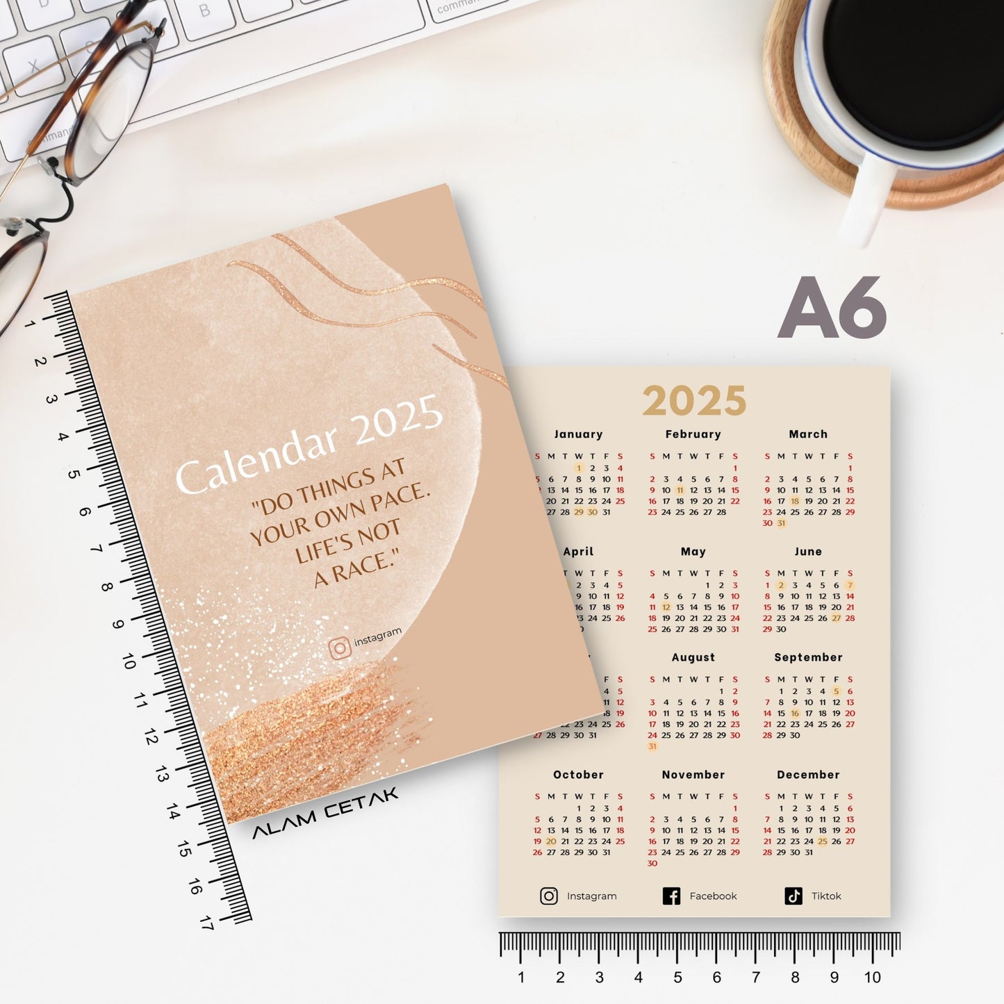 A6 / A7 2025 Calendar 100-500pcs C3