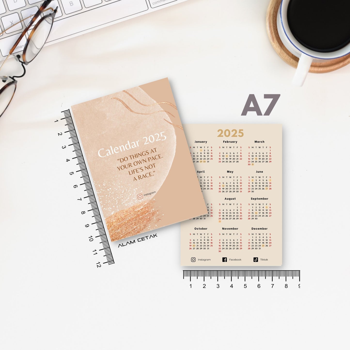 A6 / A7 2025 Calendar 100-500pcs C3