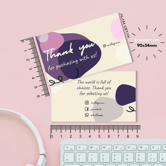 100-1000pcs Business Card or Thank you Card for Business owner SR 02