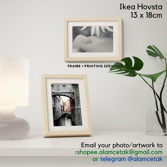 [Including Custom Photo Print Option] 13 x 18cm 5R photo size Ikea Frame Hovsta