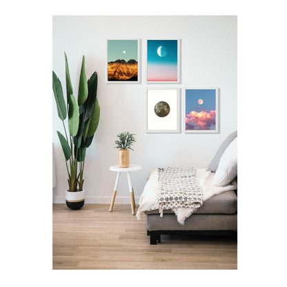 Ikea Fiskbo wall art deco 30 x 40cm , 30x40 , 30x40cm including minimalist alam cetak picture frame moon / nature design