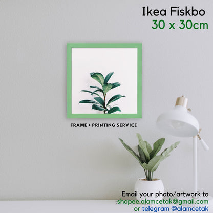 [Including Custom Photo Print Option] 30 x 30cm Ikea square Frame Fiskbo