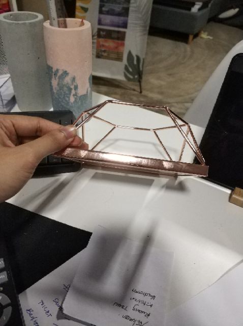 Rose Gold floating Nordic style table frame