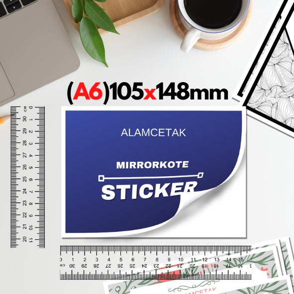 Custom Size Rectangle Mirrorcoat Sticker