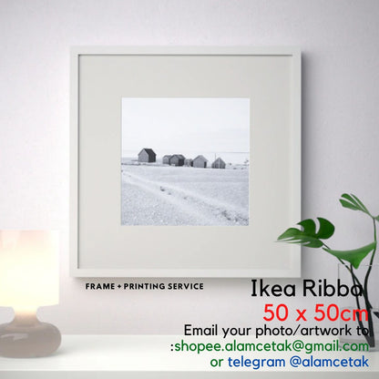 [Including Custom Photo Print Option] 50 x 50cm Ikea square Frame Ribba