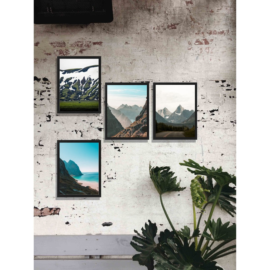 Ikea Fiskbo wall art deco 30 x 40cm including minimalist alam cetak picture frame mountain / nature design living