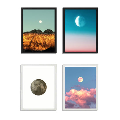 Ikea Fiskbo wall art deco 30 x 40cm , 30x40 , 30x40cm including minimalist alam cetak picture frame moon / nature design