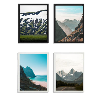 Ikea Fiskbo wall art deco 30 x 40cm including minimalist alam cetak picture frame mountain / nature design living