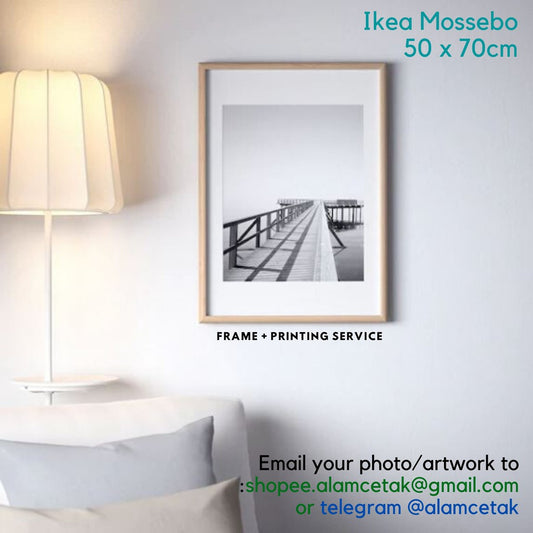 [Including Custom Photo Print Option] 50 x 70cm Ikea Frame Mossebo