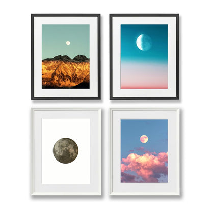 Ikea Knoppang wall art deco 40 x 50cm including minimalist alam cetak picture frame moon / nature design