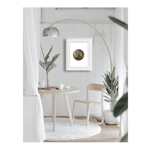 Ikea Knoppang wall art deco 40 x 50cm including minimalist alam cetak picture frame moon / nature design