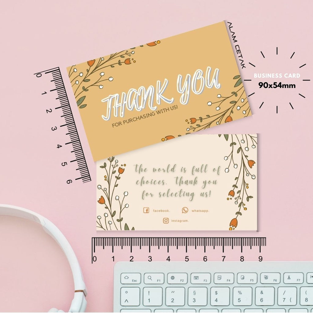 100-1000pcs Business Card or Thank you Card for Business owner SR 07