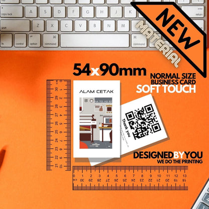 Business Card Material Soft Touch 260gsm Both Side Printing Including Box