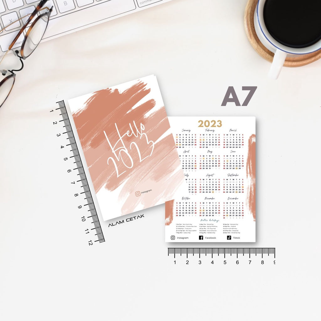 A6 / A7 2023 Calendar 100-500pcs C6