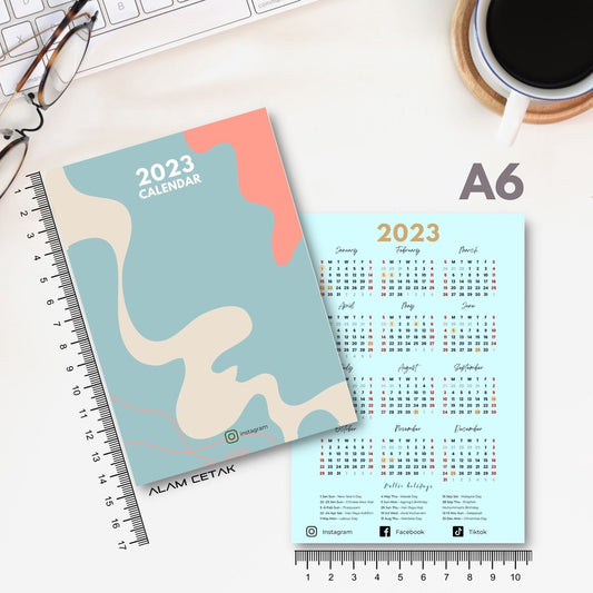 A6 / A7 2023 Calendar 100-500pcs C4