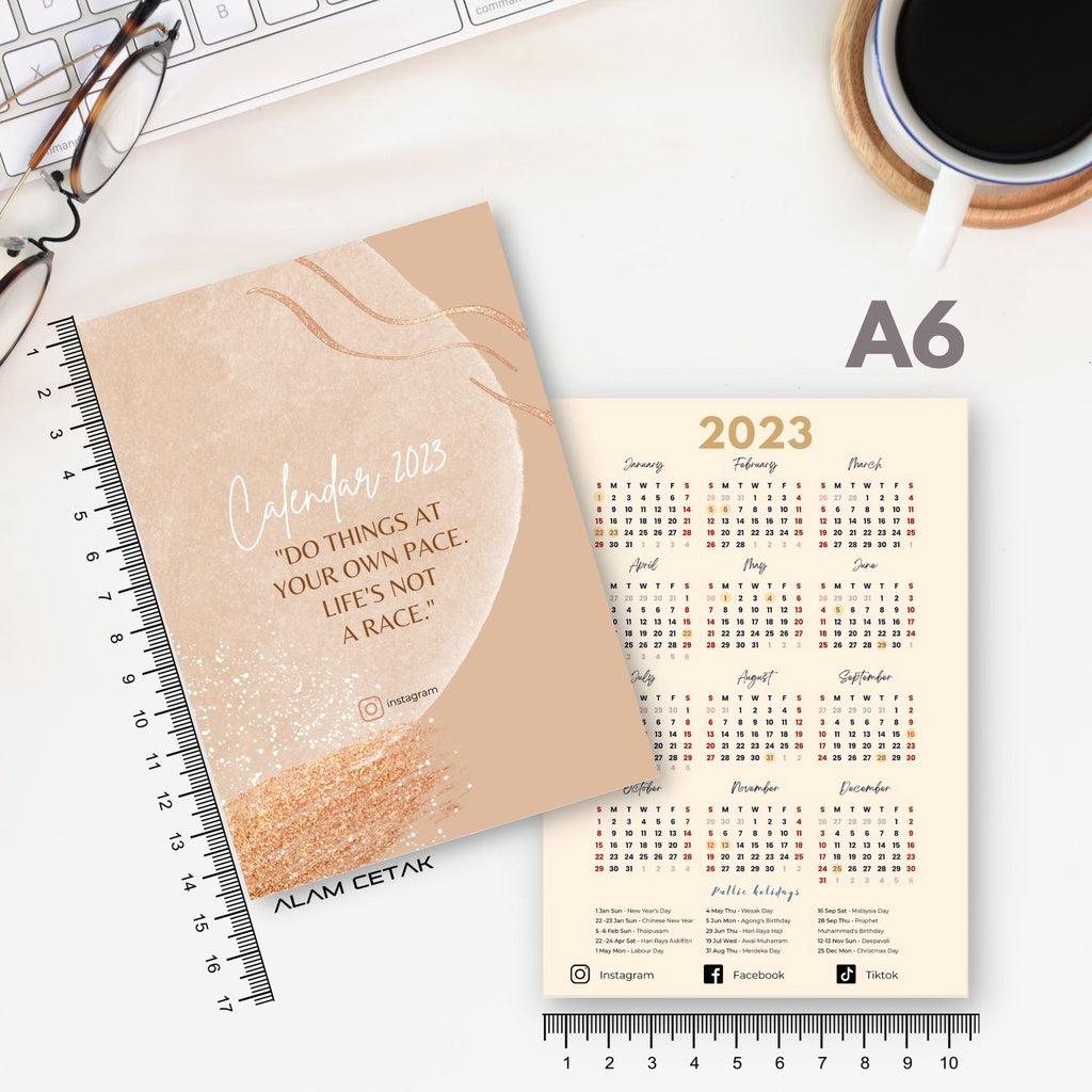 A6 / A7 2023 Calendar 100-500pcs C3