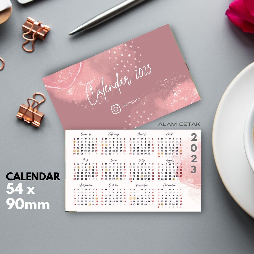 Pocket Size 2023 Calendar 100-100pcs sc8