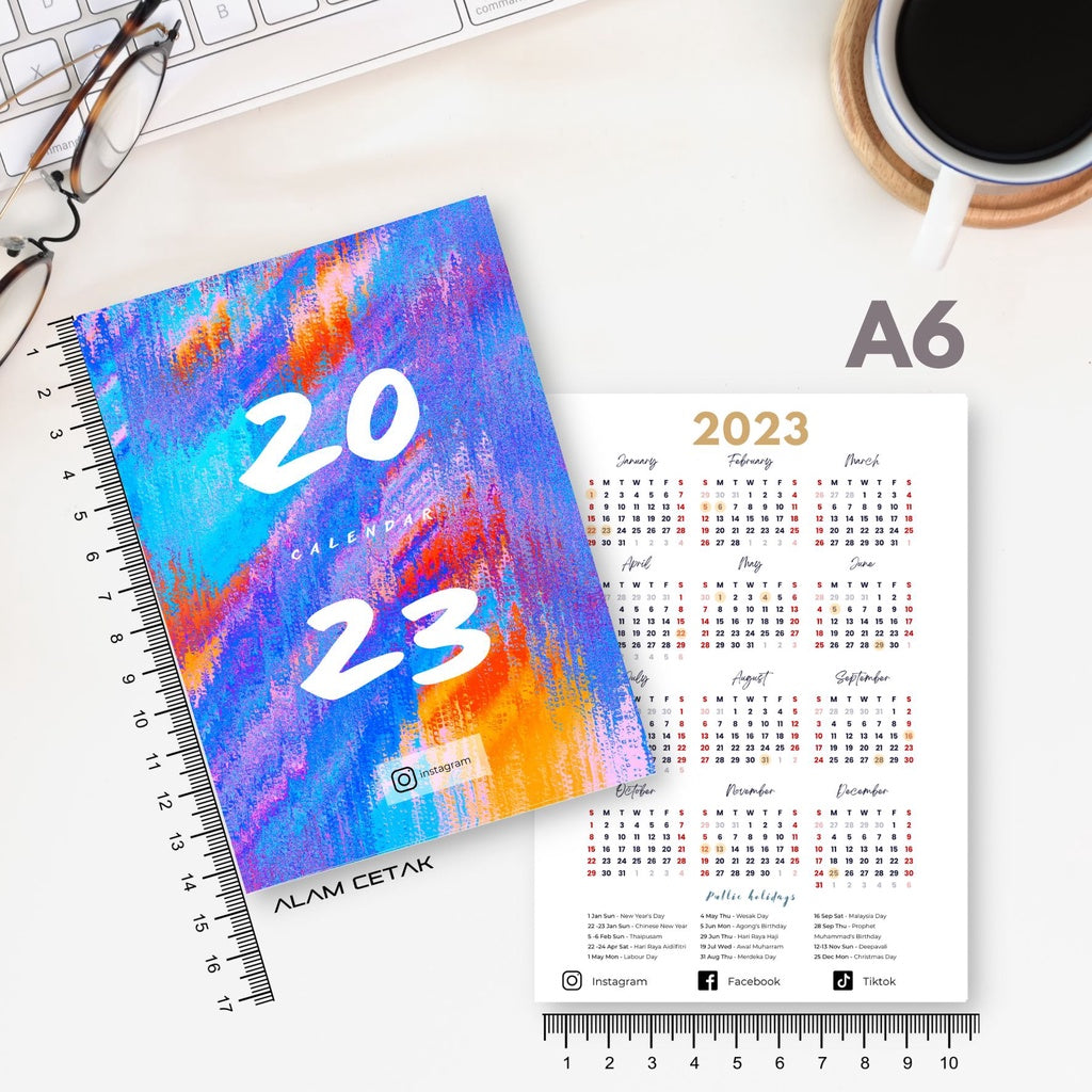 A6 / A7 2023 Calendar 100-500pcs C7