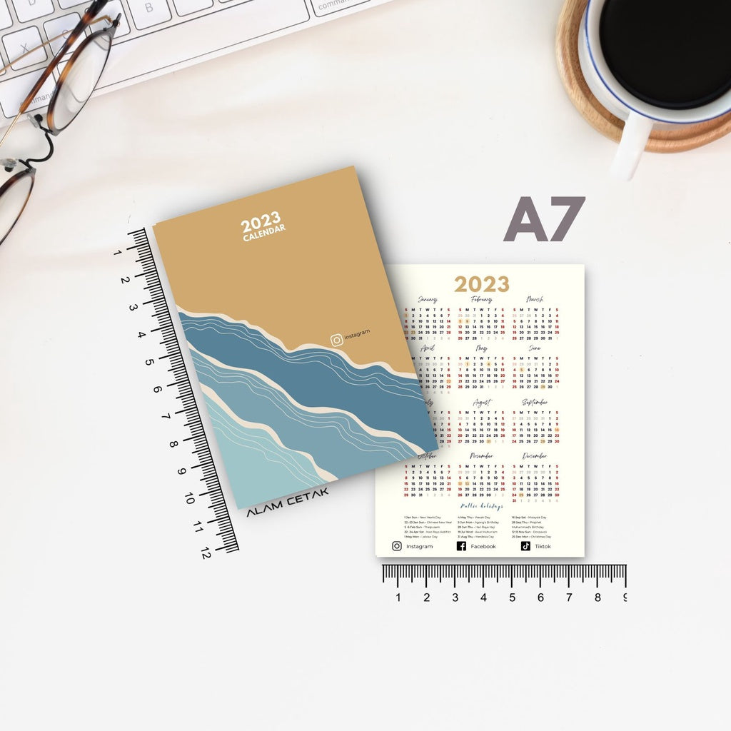 A6 / A7 2023 Calendar 100-500pcs C1