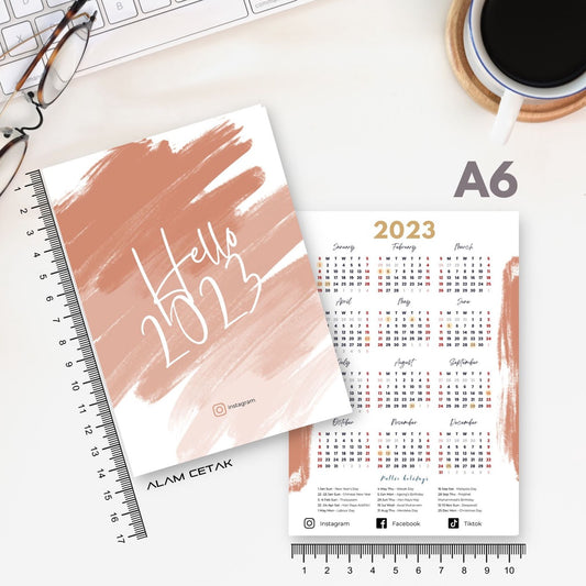 A6 / A7 2023 Calendar 100-500pcs C6